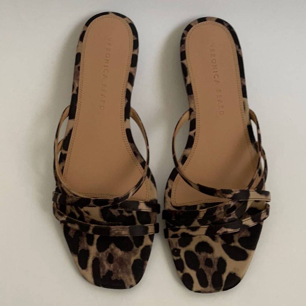 Veronica Beard leopard sandals